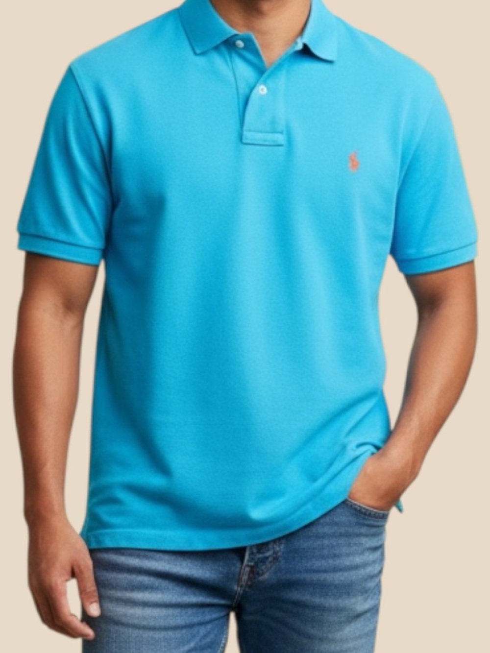Polo by Ralph Lauren Turquoise Blue Collared Short Sleeve Shirt Size: XL